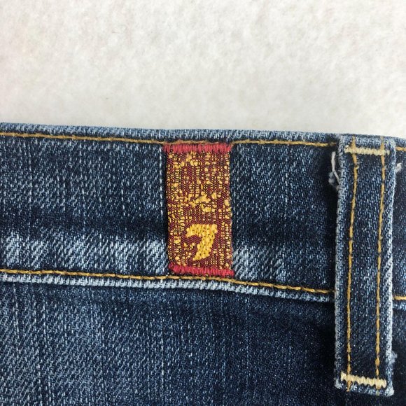 7FAMK High Waist Vintage Bootcut Blue Jeans Sz 28 - Picture 5 of 12